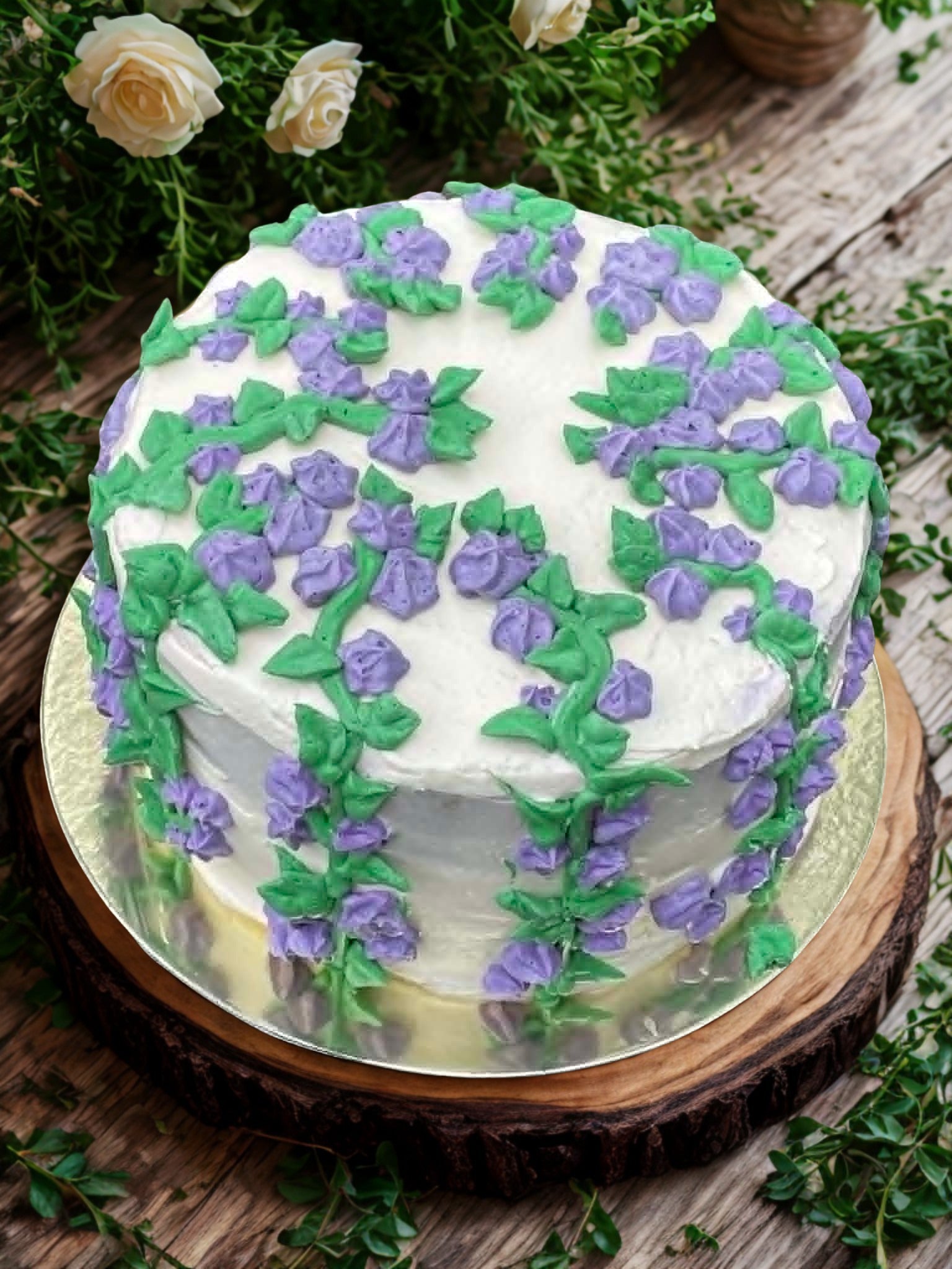 Lavender flower cake
